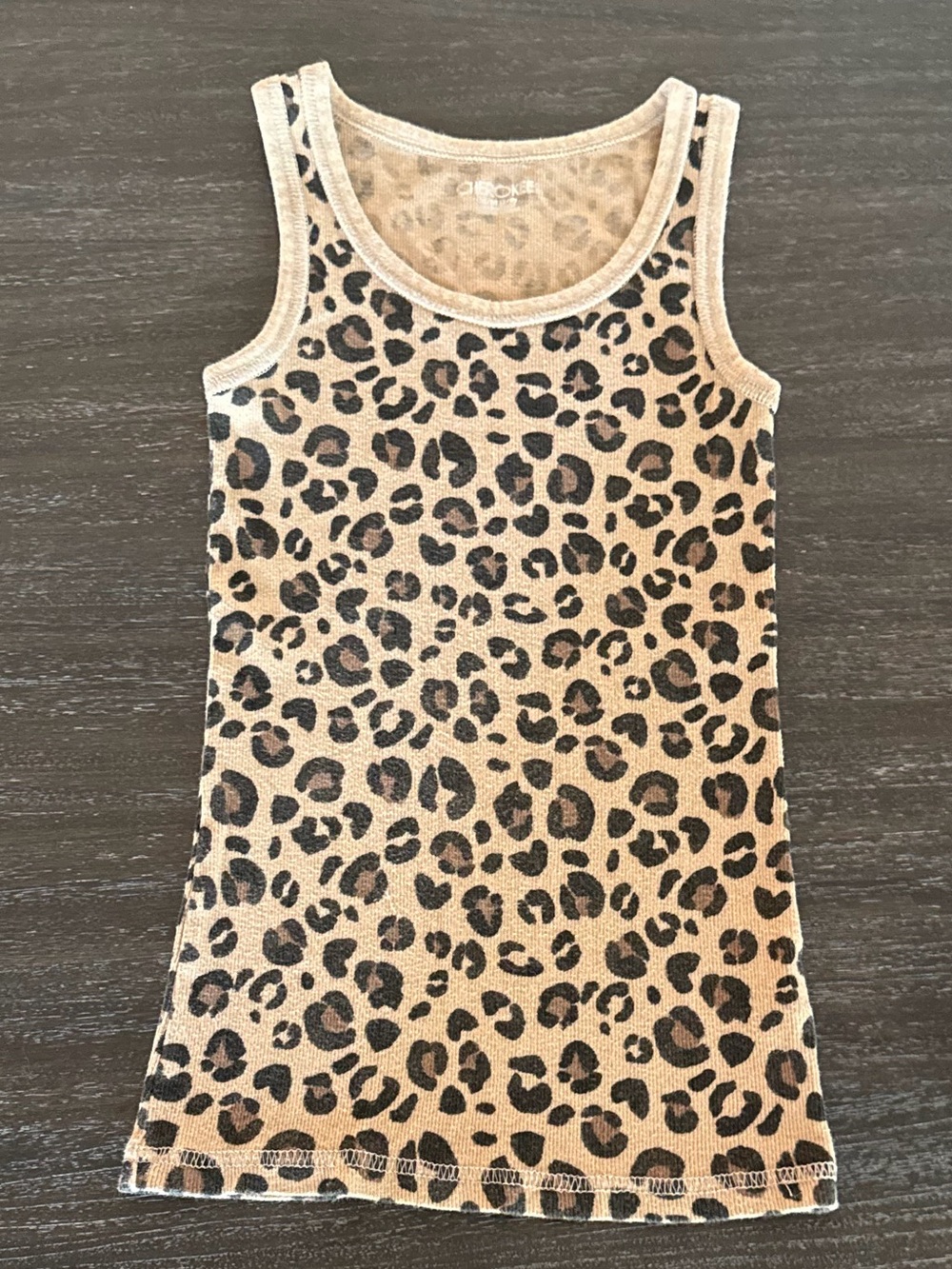Cherokee Girls Medium (7/8) Leopard Print Tank Top